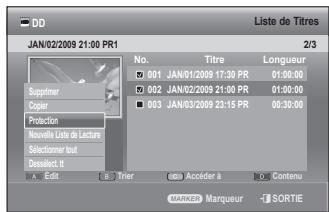 SAMSUNG DVD-SH893 - Utilisation du bouton TITLE LIST - 2