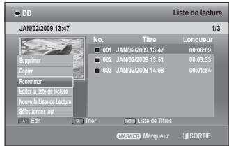 SAMSUNG DVD-SH893 - Utilisation du bouton PLAY LIST - 2