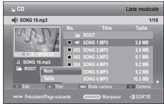 SAMSUNG DVD-SH893 - Utilisation de la fonction Trier - 3