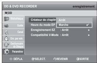 SAMSUNG DVD-SH893 - Réglage de mode EP - 1
