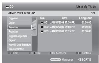 SAMSUNG DVD-SH893 - Utilisation du bouton TITLE LIST - 2