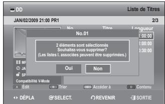 SAMSUNG DVD-SH893 - Utilisation du bouton TITLE LIST - 2