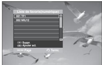 SAMSUNG DVD-SH893 - Définition de la liste de canaux (numériques) favoris - 1