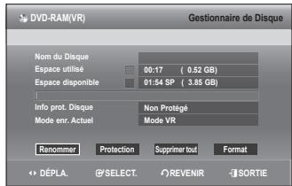SAMSUNG DVD-SH897 - Modification du nom du disque - 2