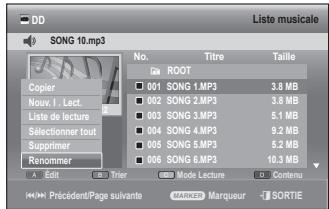 SAMSUNG DVD-SH897 - MODIFICATION DU NOM DU FICHIER MUSICAL/PHOTO/DIVX - 2