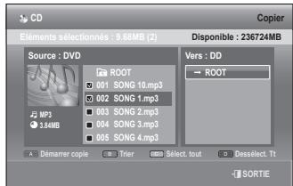 SAMSUNG DVD-SH897 - Copie de fichiers - 2