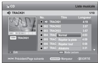 SAMSUNG DVD-SH897 - Répéter la lecture d'un CD (CD-DA) et d'un fichier MP3 - 1