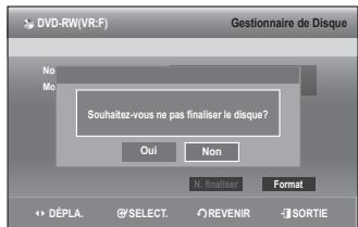 SAMSUNG DVD-SH897 - Finalisation d'un disque - 10