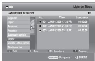 SAMSUNG DVD-SH897 - Utilisation du bouton TITLE LIST - 1
