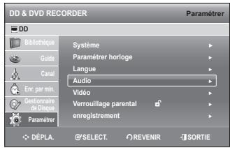 SAMSUNG DVD-SH897 - CONFIGURATION DES OPTIONS AUDIO - 1