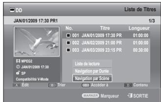 SAMSUNG DVD-SH897 - Utilisation du bouton TITLE LIST - 2