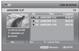 SAMSUNG DVD-SH897 - Utilisation du bouton PLAY LIST - 1
