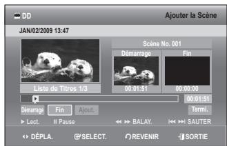 SAMSUNG DVD-SH897 - Ajout d'une scène - 1