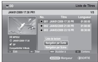 SAMSUNG DVD-SH897 - Utilisation du bouton TITLE LIST - 1