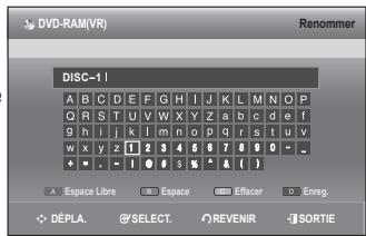 SAMSUNG DVD-SH897 - Modification du nom du disque - 4