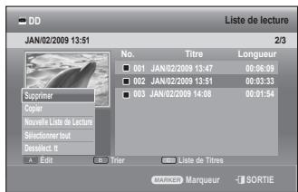 SAMSUNG DVD-SH897 - Utilisation du bouton PLAY LIST - 3