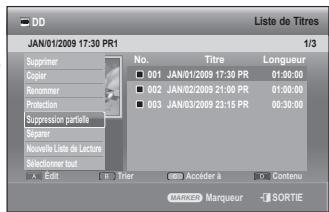 SAMSUNG DVD-SH897 - Utilisation du bouton TITLE LIST - 1