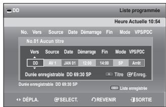 SAMSUNG DVD-SH897 - Utilisation du bouton TIMER - 4