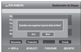 SAMSUNG DVD-SH897 - Suppression de toutes les listes de titres - 2