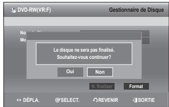 SAMSUNG DVD-SH897 - Finalisation d'un disque - 11
