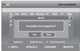 SAMSUNG DVD-SH897 - Supprimer la Liste enregistrée - 1