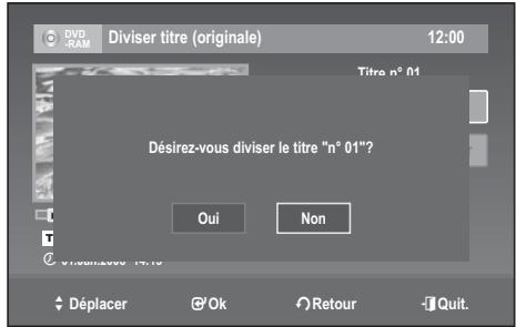 SAMSUNG DVD-VR370 - Fractionner un titre en deux - 6