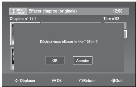 SAMSUNG DVD-VR370 - Suppression d'un chapitre (Effacer chapitre) - 5