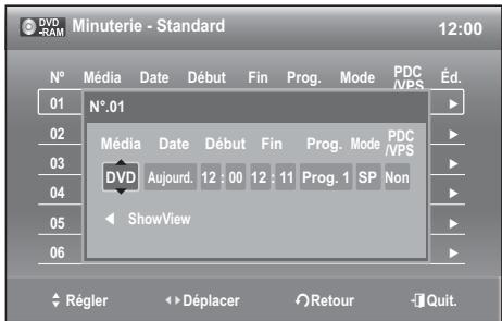 SAMSUNG DVD-VR370 - UTILISATION DE LA FONCTION SHOWVIEW - 9