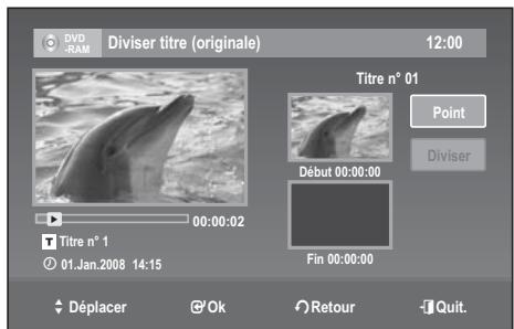 SAMSUNG DVD-VR370 - Fractionner un titre en deux - 5
