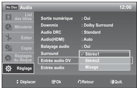 SAMSUNG DVD-VR370 - Entrée audio DV (DVD-VR375 uniquement) - 2