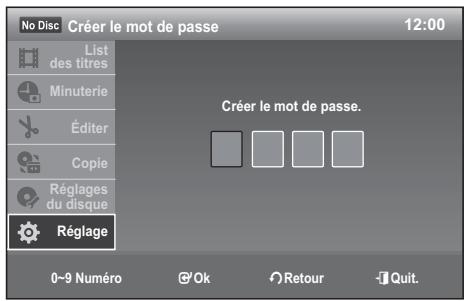 SAMSUNG DVD-VR370 - Configuration du contrôle parental - 1