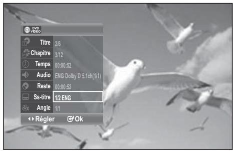 SAMSUNG DVD-VR370 - Sélection de la langue de sous-titrage - 2