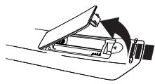 SAMSUNG DVD-VR370 - Insertion des piles dans la télécommande - 1