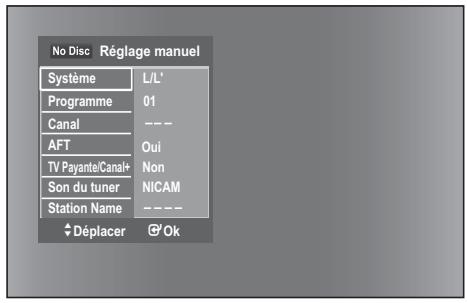 SAMSUNG DVD-VR370 - Réglage manuel - 1