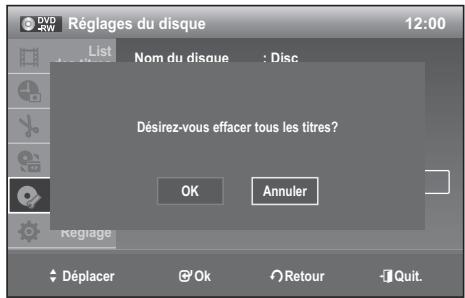 SAMSUNG DVD-VR370 - Supprimer tous les titres - 5
