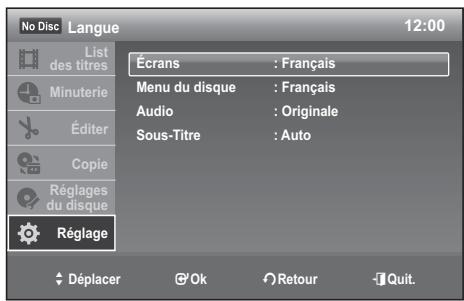 SAMSUNG DVD-VR370 - Langue - 1