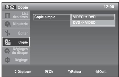 SAMSUNG DVD-VR370 - Copie du magnétoscope vers le lecteur DVD - 2