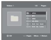 Videos 1 1/2 Pages 1 . JPEG 2 . MP3 3 . WMA 4 . HD . JPEG 5 . ShvX . Ext . ShvX 6 . ShvX . No . Codec CD + - Pages ↑ Move ↓ Return