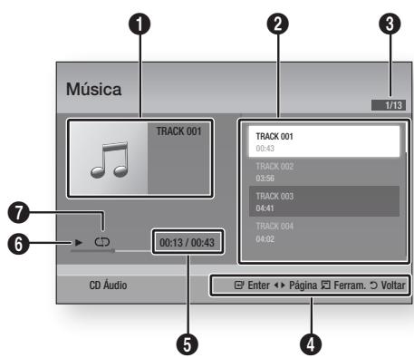 SAMSUNG BD-D6500 - Elementos do Ecran de CD de Audio (CD-DA)/MP3 - 1