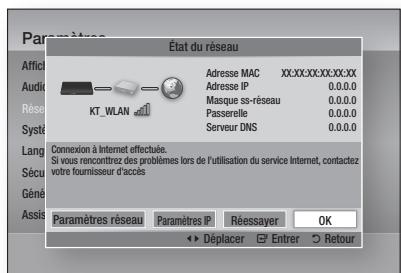 SAMSUNG BD-D6500 - État du réseau - 1