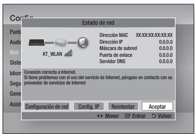 SAMSUNG BD-D6500WXZF - Estado de la red - 1