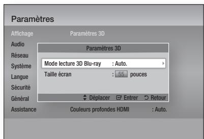 SAMSUNG BD-D6500WXZF - - Menu paramètres - 1
