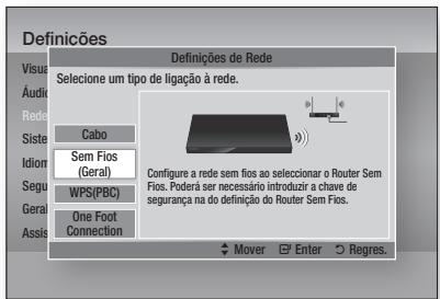 SAMSUNG BD-D6500WXZF - Configurar a Ligação de Rede Sem Fios - Auto. - 1