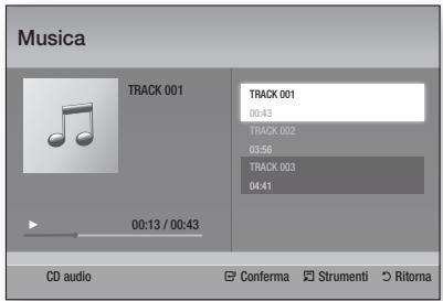 Musica TRACK 001 00:43 TRACK 002 03:56 TRACK 003 04:41 CD audio Conferma Strumenti Rittorna