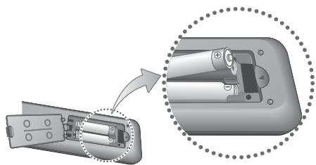 SAMSUNG BD-D8900 - Installazione delle batterie - 1