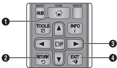 SAMSUNG BD-ES6000E - Boutons de la télécommande utilisés pour le menu des paramètres - 1