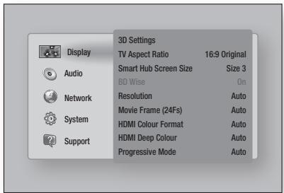 SAMSUNG BD-ES6000E - Accessing the Settings Screen - 1