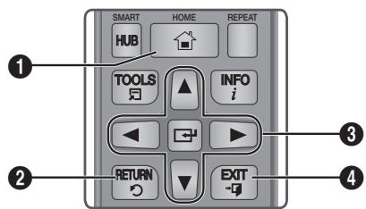 SAMSUNG BD-ES6000E - Buttons on the Remote Control Used for the Settings Menu - 1