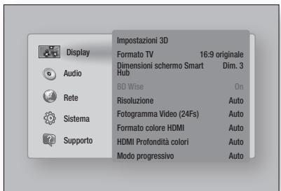 SAMSUNG BD-ES6000E - Accesso alla schermata di impostazione - 1