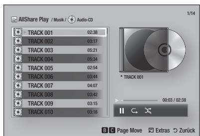 SAMSUNG BD-ES6000E - Musik Bildschirm Steuerelemente - 1